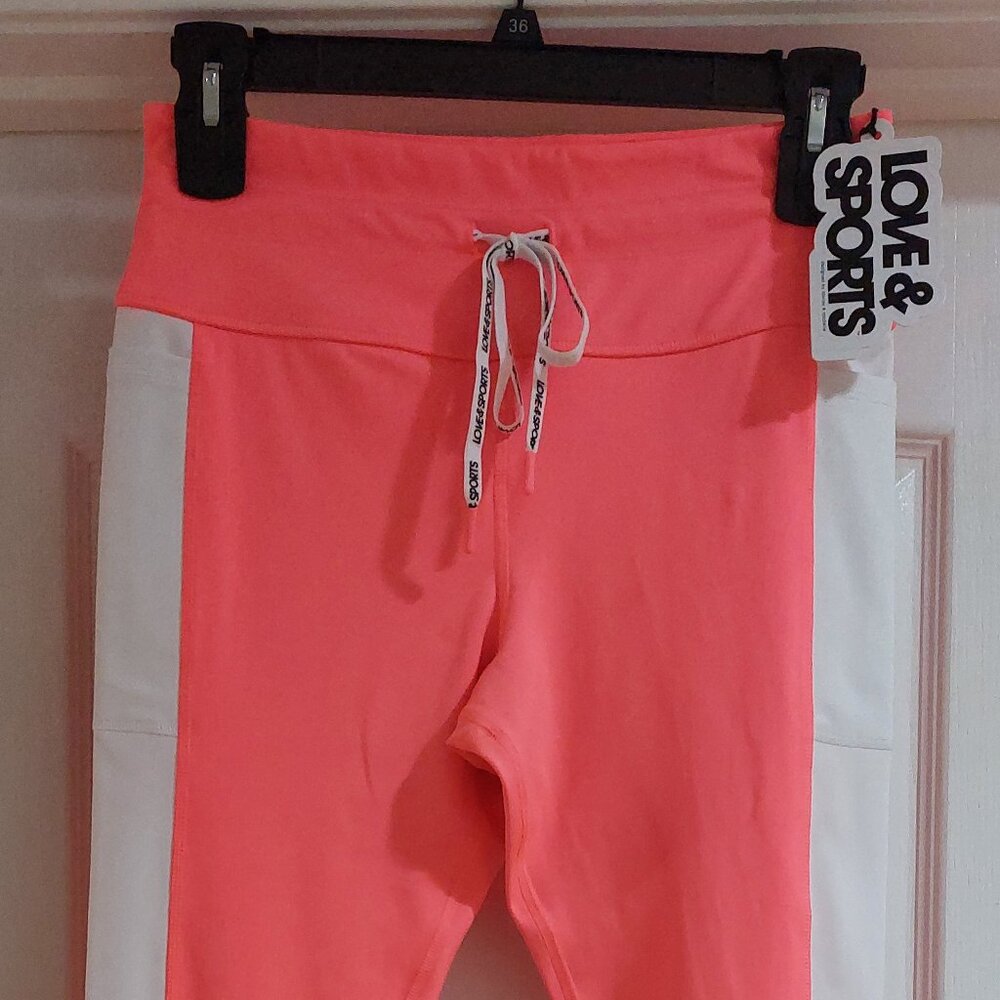 Love & Sports by Stacey & Michelle High Rise Leggings Sz L (12-14)